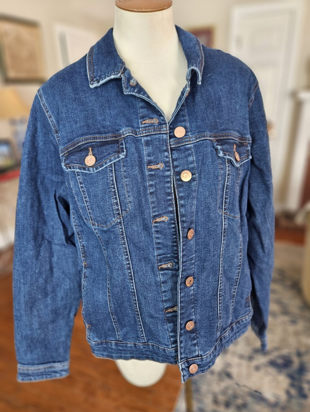 Next Dark Blue Denim Jacket UK 20 XL